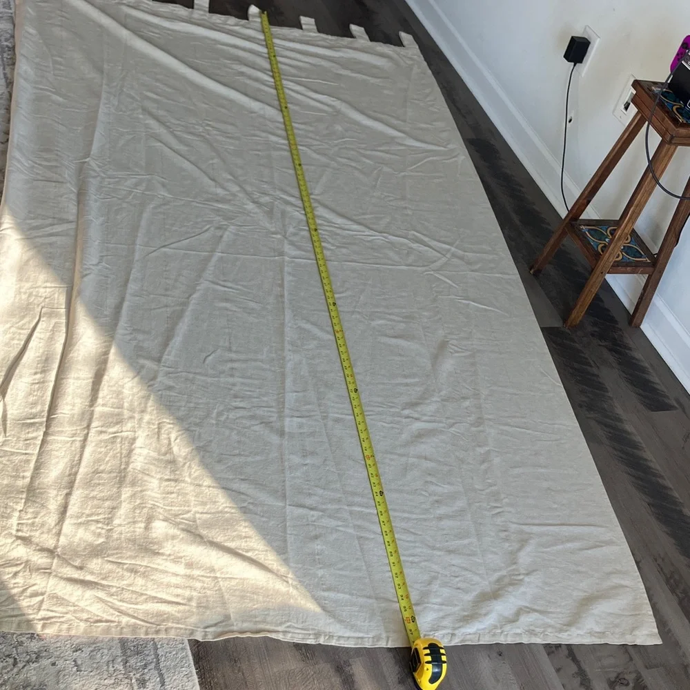 IKEA Linen Curtain Panel Set 55x98 Flax Lenda set of two